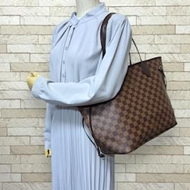 Louis Vuitton-Louis Vuitton Neverfull MM Damier Tote Bag-Brown,Damier ebene