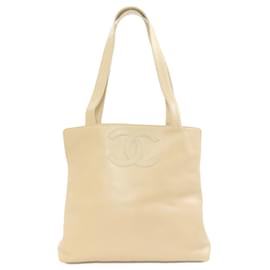 Chanel-Chanel Coco Mark Tote Bag-Beige