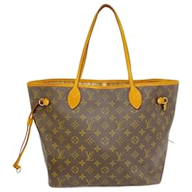Louis Vuitton-Louis Vuitton Monogram Neverfull MM Tote Bag-Brown