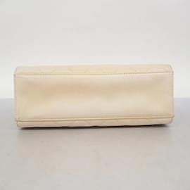 Chanel-Chanel White Lambskin Handbag-White