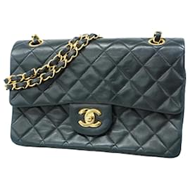 Chanel-Chanel Black Lambskin Shoulder Bag-Black