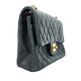 Chanel-Chanel Black Lambskin Shoulder Bag-Black