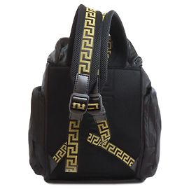 Schwarzer Nylon-Rucksack von Versace Schwarz