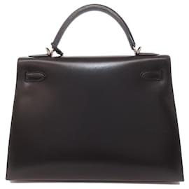 Hermès-Sac à main Hermes Kelly 32-Noir