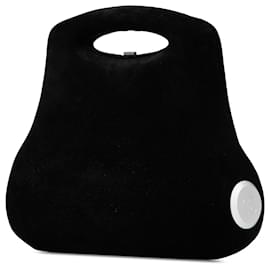 Chanel-Chanel Black Suede Millennium 2005 Hard Case Hip Bag-Black
