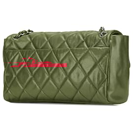 Chanel-Chanel Red Medium Glazed Caviar Nature Flap-Red