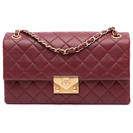 Chanel-Chanel Red Quilted Lambskin Pagoda Accordion Flap-Red,Dark red