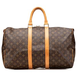 Louis Vuitton-Louis Vuitton Brown Monogram Keepall 45-Brown