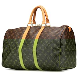 Louis Vuitton-Louis Vuitton Brown Monogram Keepall 45-Brown