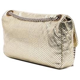 Chanel-Chanel Gold Medium Reissue Perforated Calfskin Drill Flap-Golden,Other