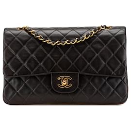 Chanel-Chanel Black Medium Classic Lambskin Double Flap-Black