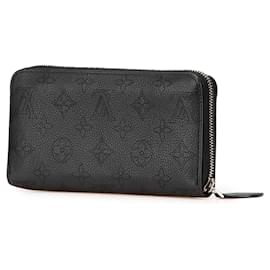 Louis Vuitton-Louis Vuitton Black Monogram Mahina Zippy Wallet-Black
