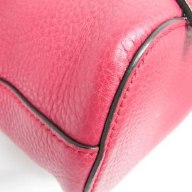 Gucci Bamboo 387149 Women's Leather and Bamboo Backpack Red
