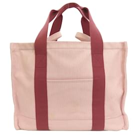 Hermès-Sac fourre-tout en toile rose Hermes-Rose