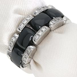 Chanel-CHANEL Ultra Ring in Black Ceramic and 18K White Gold-Black,Golden