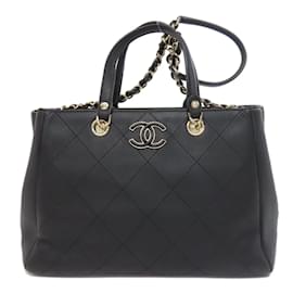 Chanel-Chanel Coco Mark Matelasse Handbag-Black