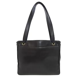 Chanel-Chanel Coco Mark Tote Bag in Black Calfskin-Black