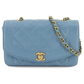 Chanel-Chanel Diana Matelasse 22 Chain Shoulder Bag-Blue