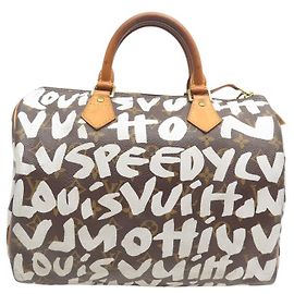 BOLSA VINTAGE LOUIS VUITTON SPEEDY 30 MONOGRAM GRAFFITI SPROUSE M92195 Branco