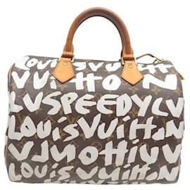 Louis Vuitton-VINTAGE SAC A MAIN LOUIS VUITTON SPEEDY 30 MONOGRAM GRAFFITI SPROUSE M92195 BAG-White