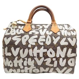 Louis Vuitton-VINTAGE SAC A MAIN LOUIS VUITTON SPEEDY 30 MONOGRAM GRAFFITI SPROUSE M92195 BAG-White