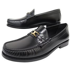Céline NEUE CELINE LUCO 335813 SCHWARZE RINDLEDER LOAFERS GRÖSSE 37 Schwarz