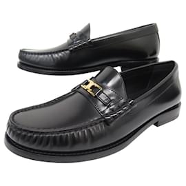 Céline-NINE CELINE LUCO 335813 BLACK BULL LEATHER LOAFERS SIZE 37-Black