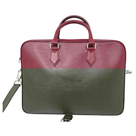 Louis Vuitton-NEW LOUIS VUITTON DANDY MM EPI LEATHER RED SHOULDER BRIEFCASE-Red