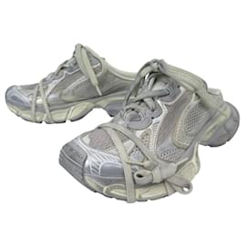 Balenciaga-NINE BALENCIAGA MULES 3XL 742682 40 41 FR GRAY CANVAS SNEAKERS-Grey