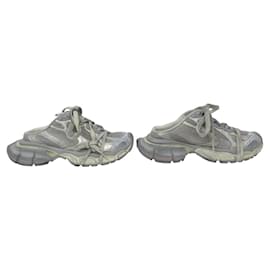 Balenciaga-NINE BALENCIAGA MULES 3XL 742682 40 41 FR GRAY CANVAS SNEAKERS-Grey