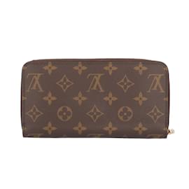 Louis Vuitton-Louis Vuitton Zippy Wallet Monogram Long Canvas-Brown,Pink,Monogram