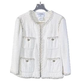 Chanel-Vogue Cover Fluffy Ecru Jacket 38 FR-Multiple colors