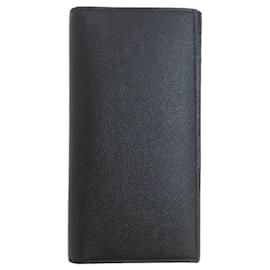 Saint Laurent-Saint Laurent Black Leather Long Wallet-Black