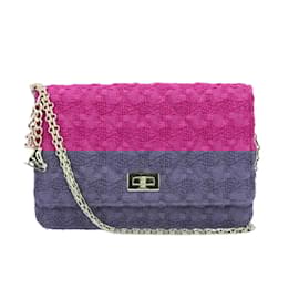 Chanel-Chanel Matelasse Shoulder Bag in Purple Tweed-Purple