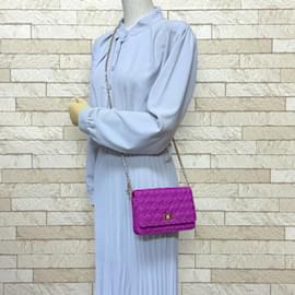 Chanel-Chanel Matelasse Shoulder Bag in Purple Tweed-Purple