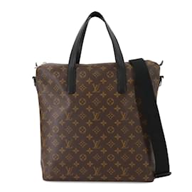 Louis Vuitton-Louis Vuitton Monogram Macassar Kitan 2way Tote Bag-Black,Monogram