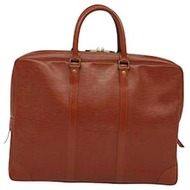 Louis Vuitton-LOUIS VUITTON Epi Porte Documents Voyage Business Bag Brown M54478 Auth 119002-Brown