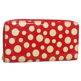 Cartera Louis Vuitton Monogram Vernis Yayoi Kusama Roja M91572 Auth bs24989 Roja