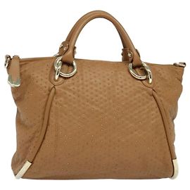 Sac à main BALLY en cuir marron doré Auth BA1166 Marron Doré