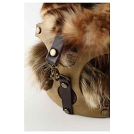 Autre Marque-Fur handbag-Brown