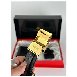 Conjunto de cinturón de cuero, billetera y tarjetero Balenciaga vintage negro Negro