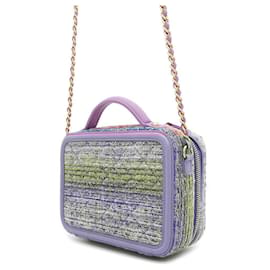 Chanel-Chanel Chain Shoulder Bag CC Filigree Vanity Caviar Skin A93342-Multiple colors,Purple