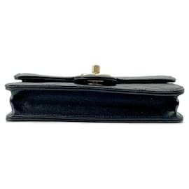 Chanel-Chanel Black Lambskin Chain Shoulder Bag-Black