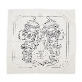 Hermès-Hermes Carre 70 Scarf - Brides de Gala-Black,White