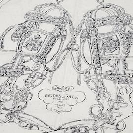 Hermès-Hermes Carre 70 Scarf - Brides de Gala-Black,White
