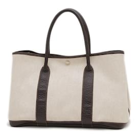 Hermès-Sac Tote Hermes Garden Party PM 36-Marron,Autre