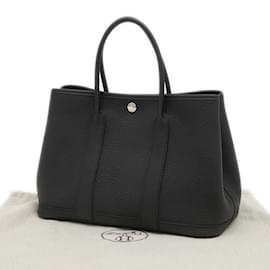 Hermès-Sac Tote Hermes Garden Party TPM 30-Noir