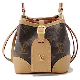 Louis Vuitton-Bolsa de Ombro Noé Monograma Louis Vuitton-Marrom