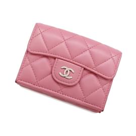 Chanel-Chanel Matelasse Tri-fold Wallet-Pink