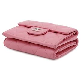 Chanel-Chanel Matelasse Tri-fold Wallet-Pink